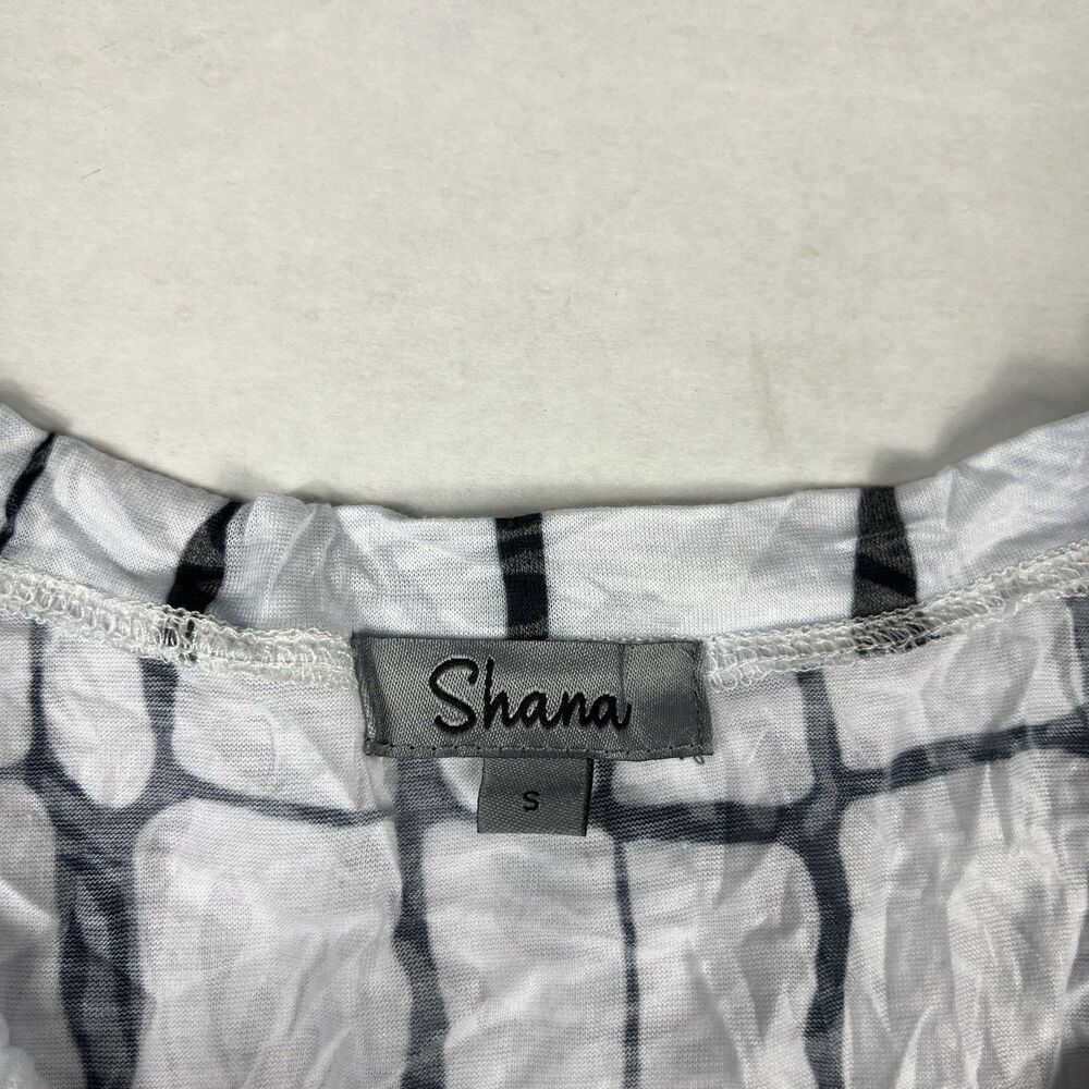 Shana Tunic Small Crinkle Textured Abstract Grid … - image 4